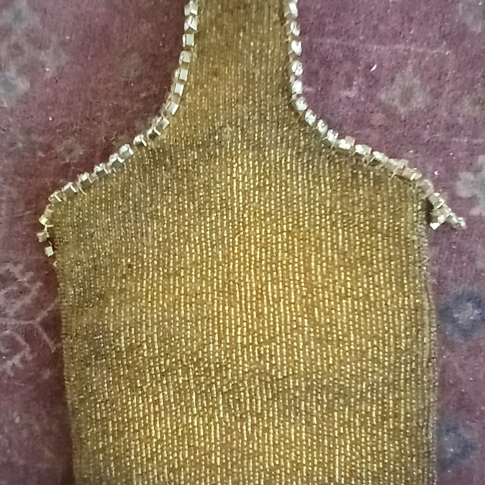 Moyna Gold Mini Bag with Silver Gem Stone Accents